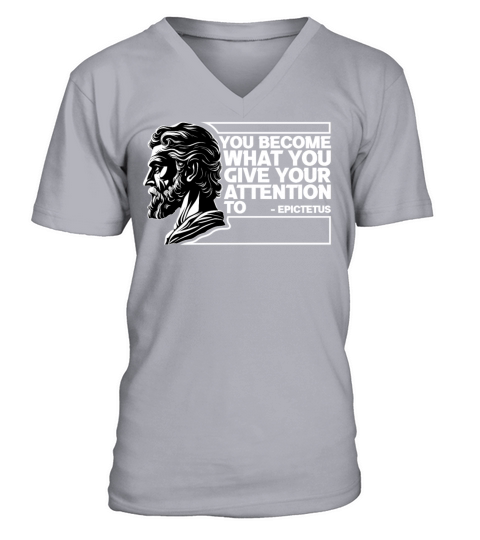 Epictetus Stoic Philosophy Quotes Inspiring Stoici V-Neck T-shirt