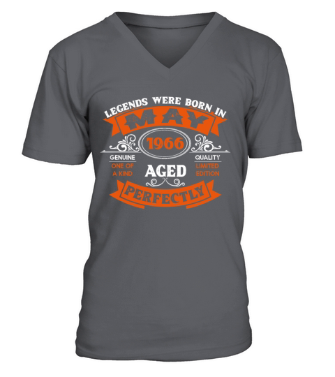 Legends Were Born In May 1966 Birthday V-Neck T-shirt