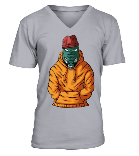 Reptile Motif I Cool Crocodile Outfit V-Neck T-shirt