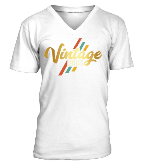 Vintage 2005 Birthday Sayings V-Neck T-shirt