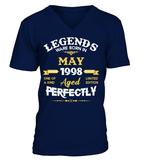 Vintage Aged To Perfection May 1998 V-Neck T-shirt