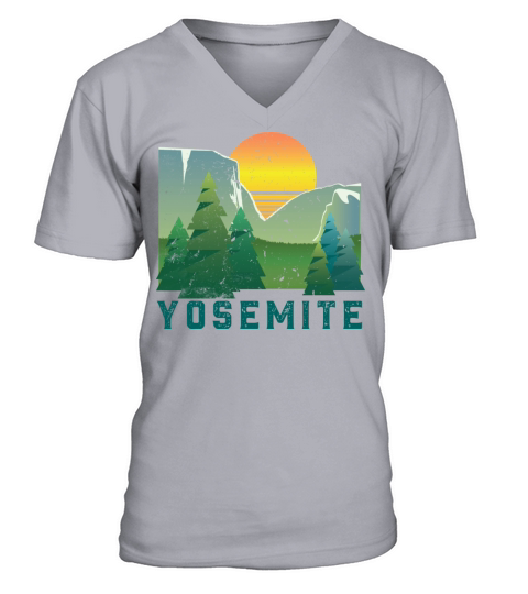 Vintage Yosemite Retro National Park V-Neck T-shirt