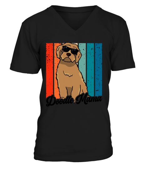 Womens Doodle Mama Labradoodle Goldendoodle V-Neck T-shirt