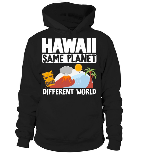 Islands Vintage Souvenir Hawaii Same Planet World Hoodie Unisex