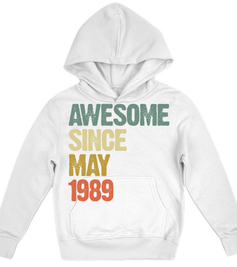 Awesome Since May 1989 Retro Vintage Gift Kids Hoodie