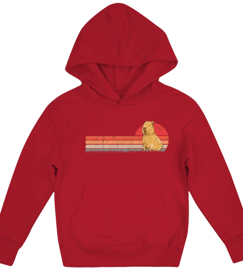 Capybara Retro Vintage Kids Hoodie