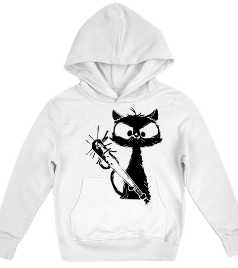 Halloween Retro Cat Vintage Cat Kids Hoodie