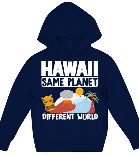 Islands Vintage Souvenir Hawaii Same Planet World Kids Hoodie