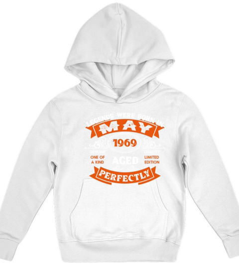 Legends Were Born In May 1969 Birthday Kids Hoodie