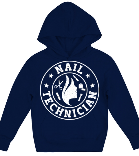 Nail Technician Grunge Vintage Nail Technician Kids Hoodie