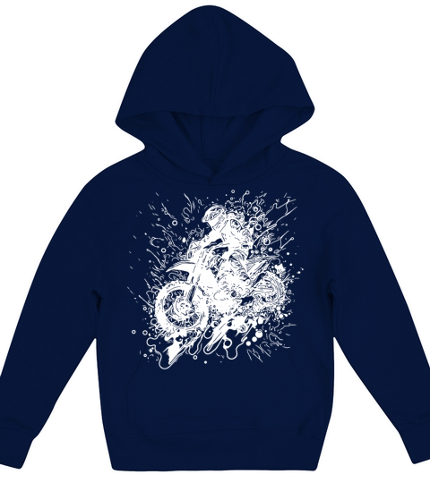 Off-road Motorcycle Racing Style Jump Splash Kids Hoodie