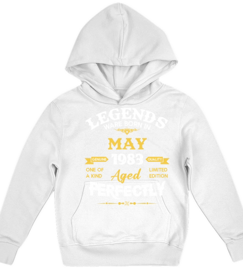 Vintage Aged To Perfection May 1983 Kids Hoodie