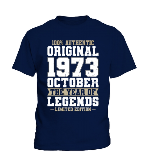 50th birthday october 1973 original 1973 Kids T-Shirt