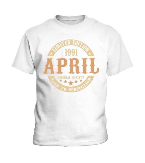 April 1991 Vintage Birthday Present Kids T-Shirt