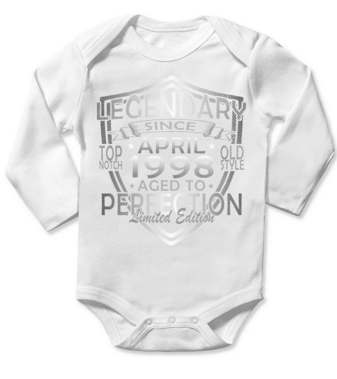 25 years old - 25th birthday - April 1998 Long Sleeve Baby One-Piece