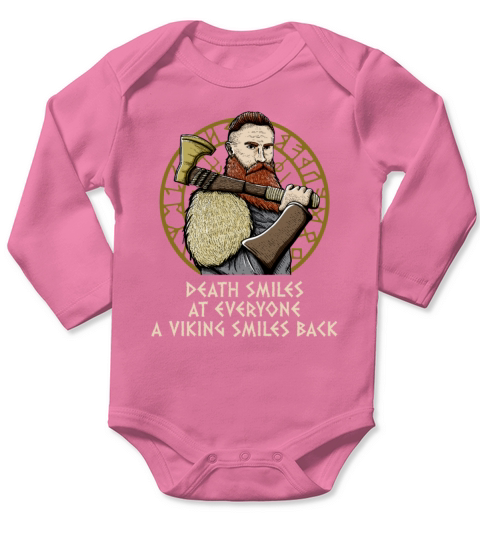 Death Smiles at Everyone Vintage Mythology Retro Long Sleeve Baby One-Piece
