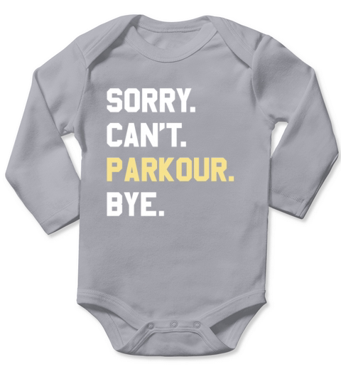 Funny Parkour Gift for Men Women Boys or Girls Long Sleeve Baby One-Piece