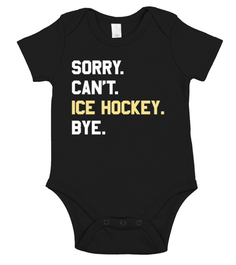 Funny Ice hockey Gift for Men Women Boys or Girls Short Sleeve Baby One-Piece
