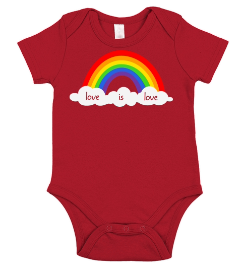 Love Is Love Rainbow LGBT Short Sleeve Baby One-Piece