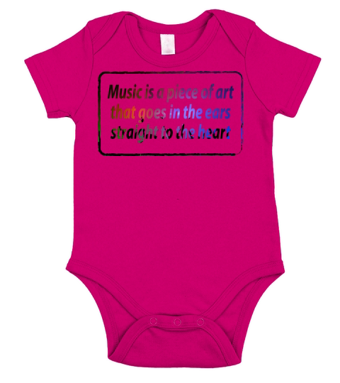 Music is a piece of art quotes funny Short Sleeve Baby One-Piece