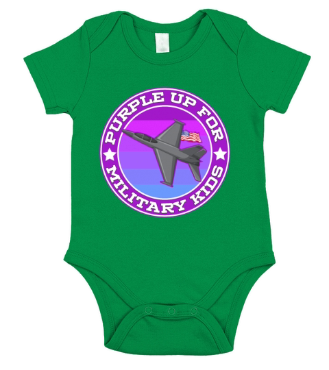 Purple Up For Military Kids Short Sleeve Baby One-Piece