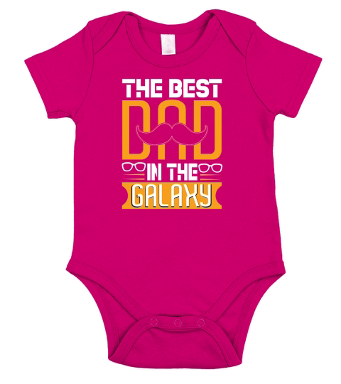The Best Dad In The Galaxy. Short Sleeve Baby One-Piece
