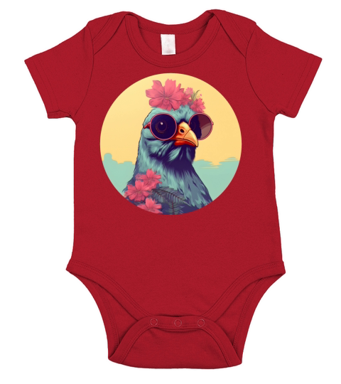 Vintage Chicken Lovers Short Sleeve Baby One-Piece