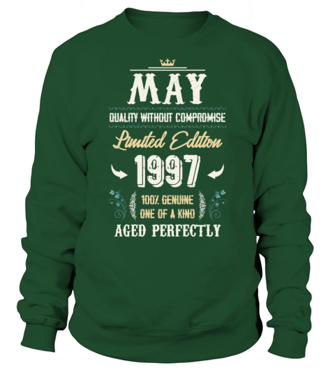 May 1997 Vintage Birthday Present Sweatshirt Unisex