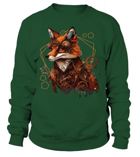 Steampunk Fox Industrial Vintage Fox Mechanical An Sweatshirt Unisex