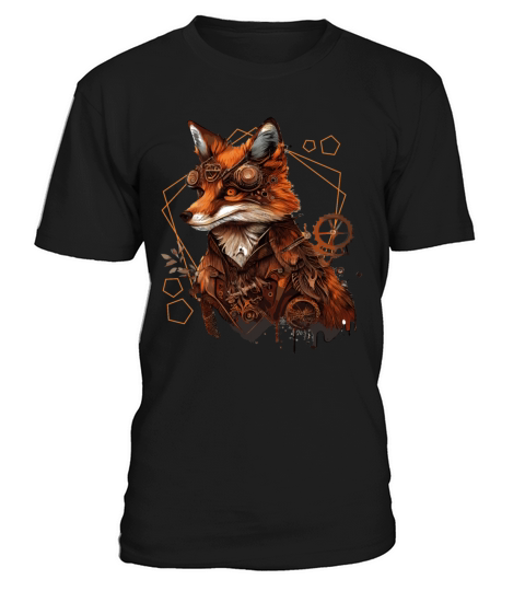 Steampunk Fox Industrial Vintage Fox Mechanical An T-Shirt Unisex