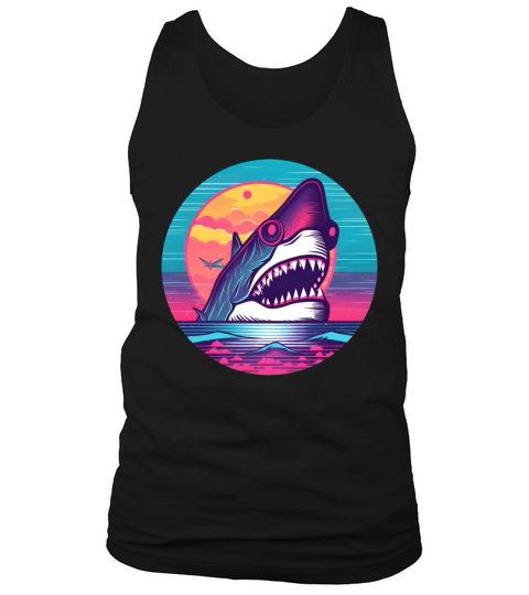80s 90s Shark Lovers Vintage Tank Top Unisex