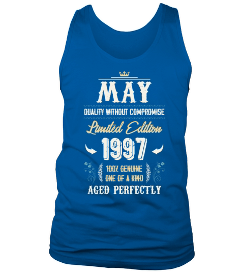 May 1997 Vintage Birthday Present Tank Top Unisex