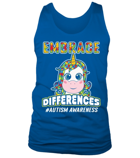 Unicorn Different Colorful Puzzle Autism Awareness Tank Top Unisex