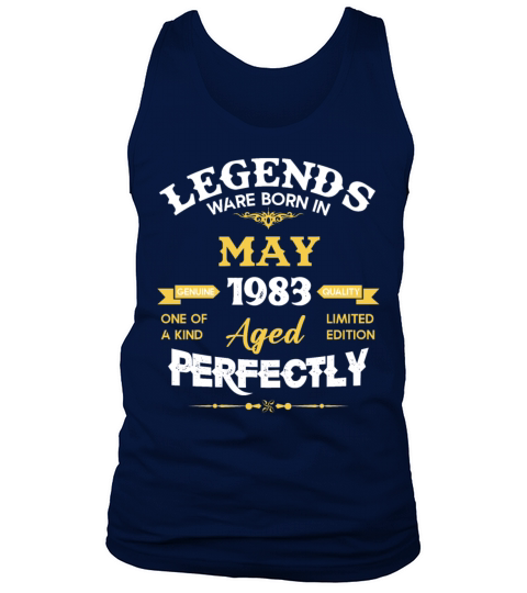 Vintage Aged To Perfection May 1983 Tank Top Unisex