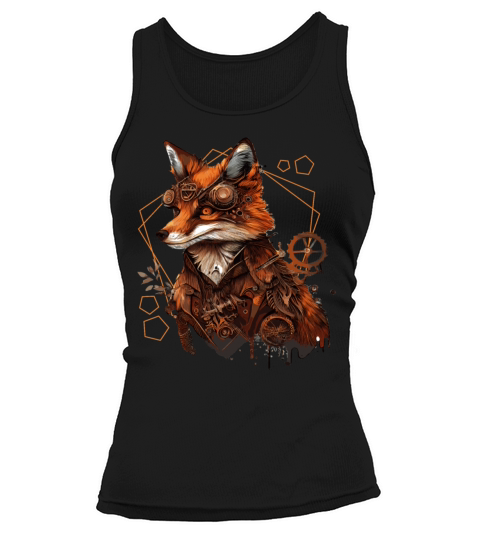 Steampunk Fox Industrial Vintage Fox Mechanical An Tank top Woman