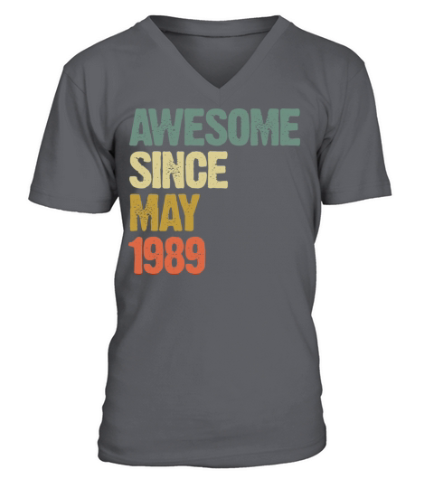 Awesome Since May 1989 Retro Vintage Gift V-Neck T-shirt