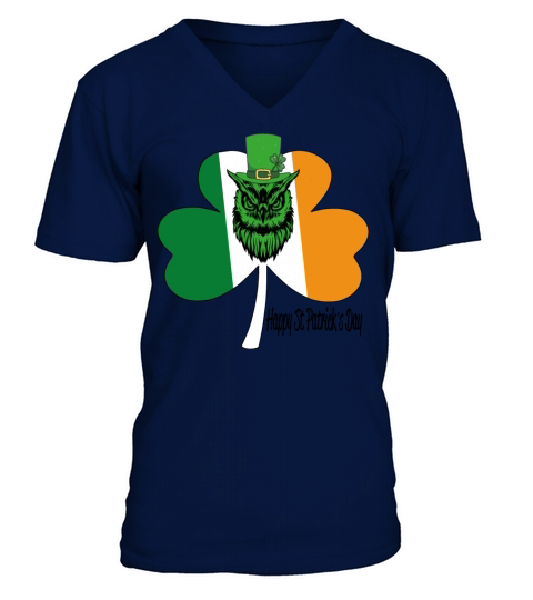 Vintage Irish American Flag Shamrock Irland V-Neck T-shirt