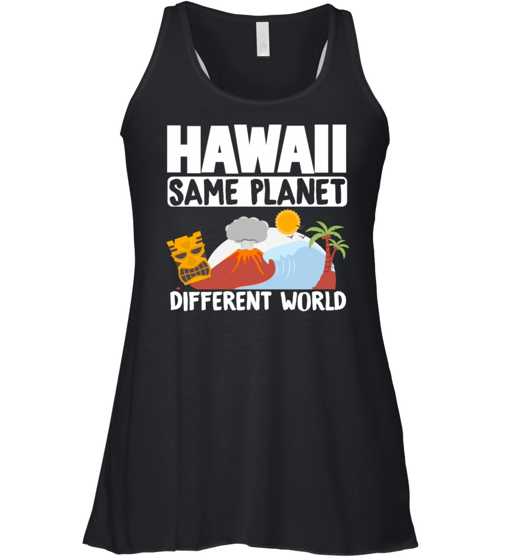 Islands Vintage Souvenir Hawaii Same Planet World Women's Flowy Tank Top
