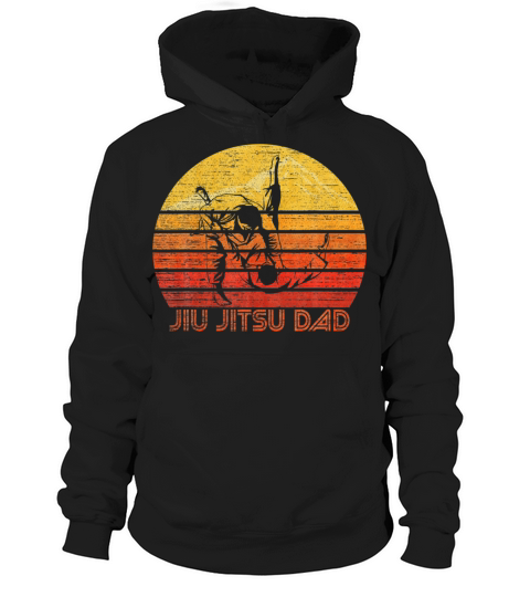 Vintage Retro Proud Brazilian Jiu Jitsu Dad Father Hoodie Unisex
