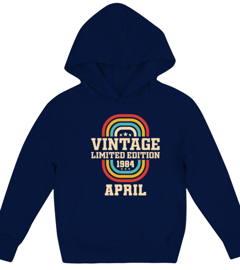 39th birthday April vintage 1984 vintage Kids Hoodie