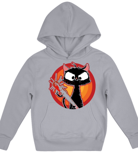 Halloween Retro Cat Vintage Cat Kids Hoodie