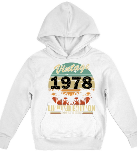 Vintage 1978 vintage retro vintage birthday Kids Hoodie