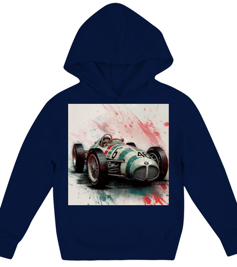 Vintage retro race car Kids Hoodie