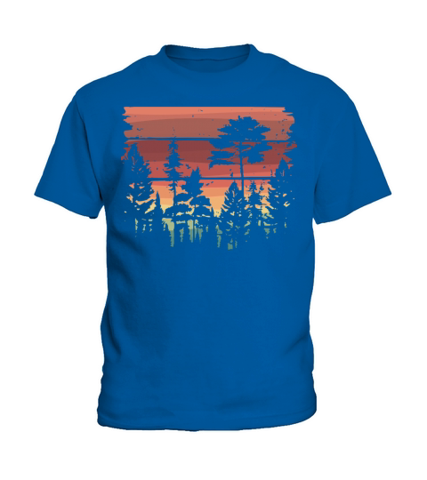 Forest Trees Sunset - Vintage Kids T-Shirt