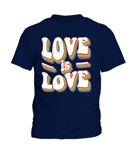 Love Is Love - Vintage Classic Rainbow Pride Kids T-Shirt