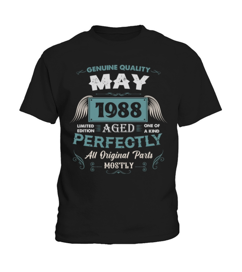 May 1988 Vintage Birthday Present Kids T-Shirt