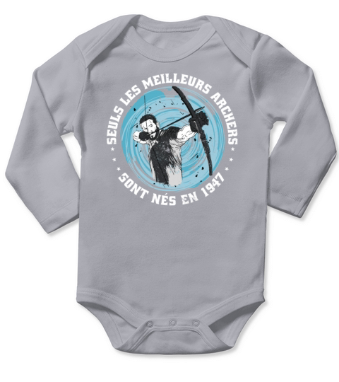 French Archer born 1947 Vintage Birthday Long Sleeve Baby One-Piece