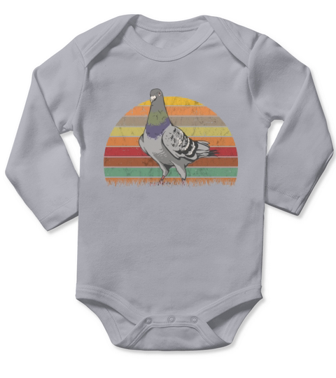 Pigeon Retro Fanciers Vintage Long Sleeve Baby One-Piece