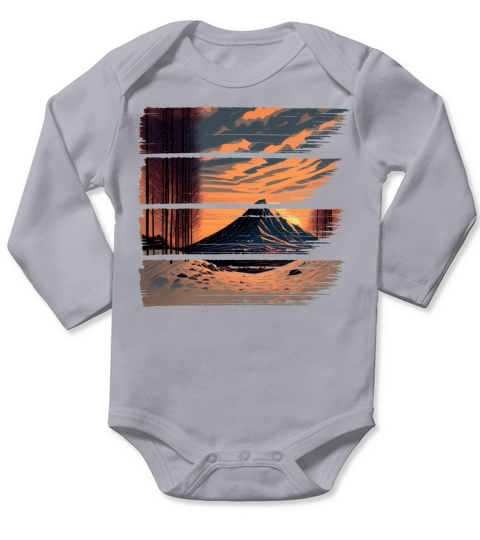 The Volcano Long Sleeve Baby One-Piece