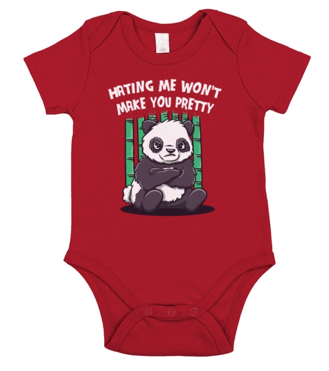 Hating Me Wont Make You Pretty Funny Sarcastic Hum Short Sleeve Baby One-Piece